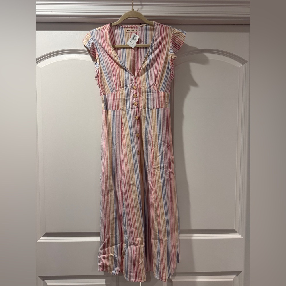 Striped Button-Down Dress
